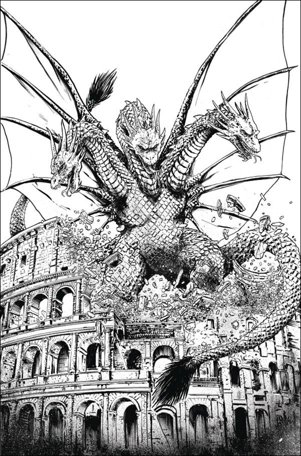 Godzilla: Here There Be Dragons II - Sons of Giants issue 5-C Gavin Smith B&W 1:10 Cover