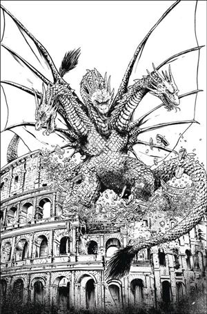 Godzilla: Here There Be Dragons II - Sons of Giants issue 5-C Gavin Smith B&W 1:10 Cover