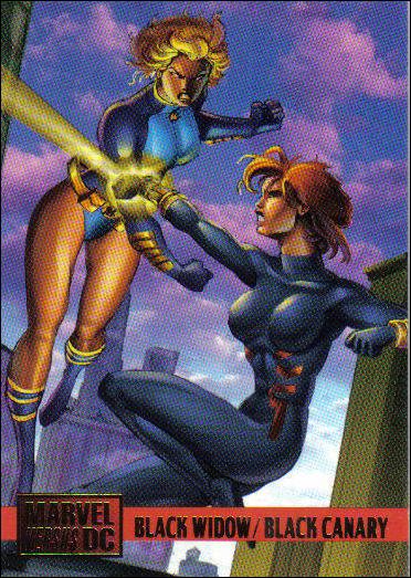 DC Versus Marvel / Marvel Versus DC (Base Set) card 53 Black Widow / Black Canary