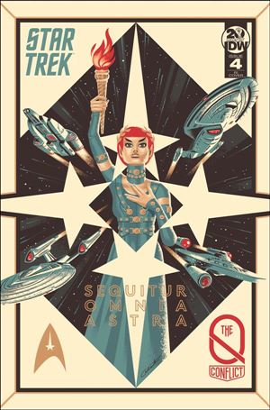 Star Trek: The Q Conflict issue 4-C George Caltsoudas 1:10 Cover