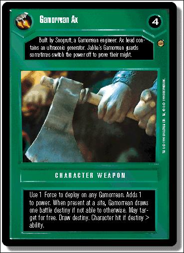 Star Wars: Jabba's Palace Limited (Base Set) card 85 Gamorrean Ax