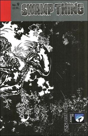 Swamp Thing (2011) issue 9-B 1:25 Black and White Wraparound Cover