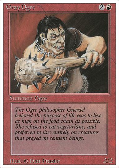 Magic the Gathering: Revised (Base Set) card 157 Gray Ogre