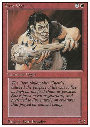 Magic the Gathering: Revised (Base Set) card 157 Gray Ogre