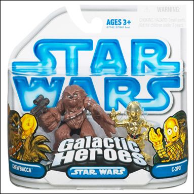 Star Wars: Galactic Heroes figure 35 Chewbacca and C3PO (Backpack)