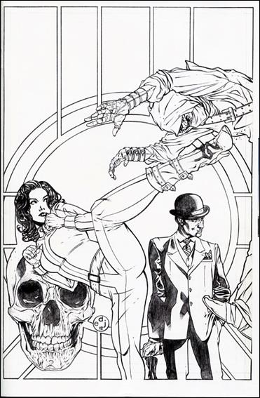 Steed and Mrs. Peel (2012) issue 2-C Drew Johnson 1:15 Black and White Cover