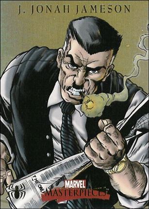 2007 Marvel Masterpieces (Spider-Man Parallel Foil Subset) card S7 J. Jonah Jameson
