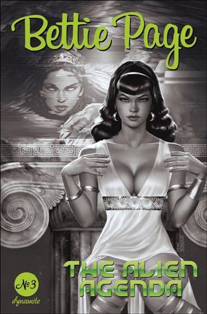 Bettie Page: The Alien Agenda issue 3-M Josh Burns 1:11 Black & White Cover