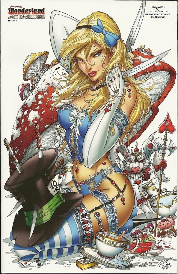 Grimm Fairy Tales Presents Wonderland: Down the Rabbit Hole issue 1-G Jamie Tyndall Great Find Comics Cover 1/500