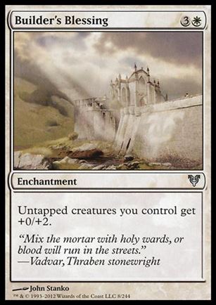 Magic the Gathering: Avacyn Restored (Base Set) card 8 Builder's Blessing