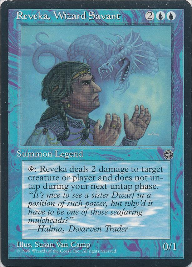 Magic the Gathering: Homelands (Base Set) card 37 Reveka, Wizard Savant