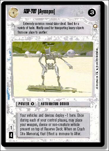 Star Wars: Special Edition Limited (Base Set) card 190 ASP-707 (Ayesspee)