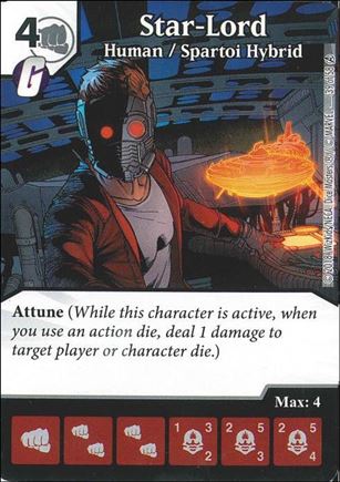 Marvel Dice Masters Avengers Infinity Campaign Box  card 39 Star-Lord: Human / Spartoi Hybrid