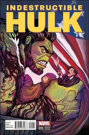 Indestructible Hulk issue 15-B Mike Del Mundo 1:30 Cover
