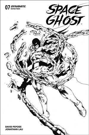 Space Ghost (2024) issue 7-Q Jonathan Lau 1:7 B&W Cardstock Cover