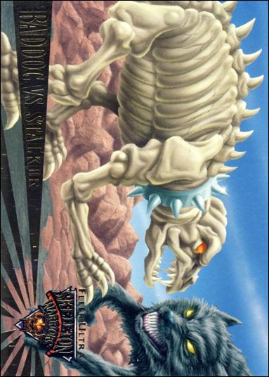 Fleer Ultra Skeleton Warriors (Base Set) card 76 Baddog vs. Stalker