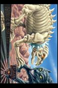 Fleer Ultra Skeleton Warriors (Base Set) card 76 Baddog vs. Stalker