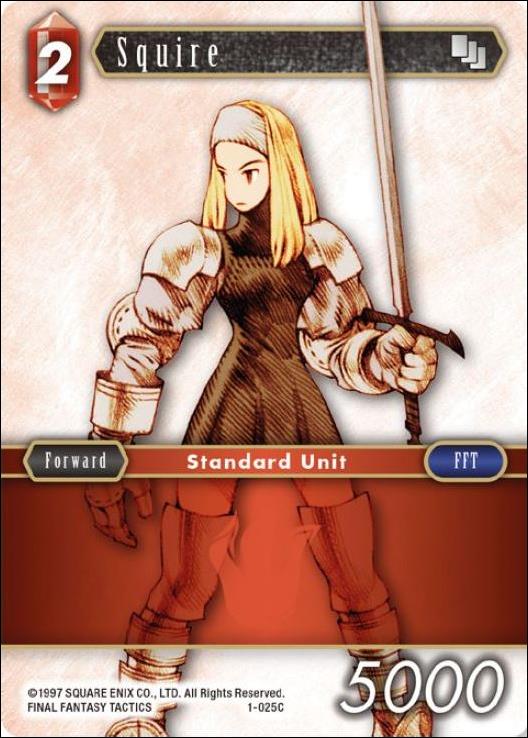 Final Fantasy Trading Card Game: Opus I (Base Set) card 025C Squire