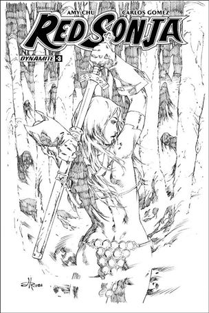 Red Sonja (2017) issue 3-H Mel Rubi B&W Cover