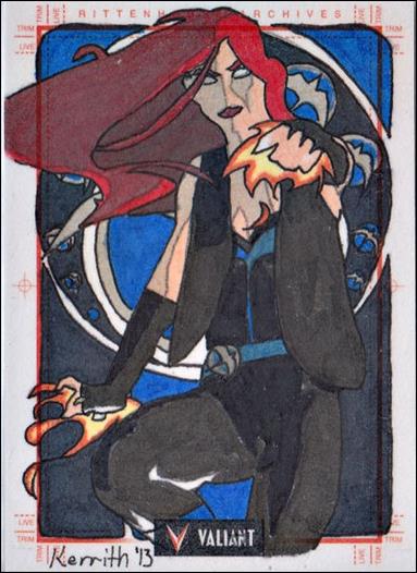 2013 Valiant Comics Preview Trading Card Set (Sketch Card Subset) card KJ-02