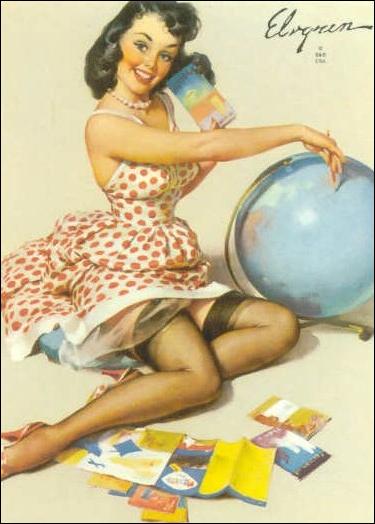 Elvgren's Calendar Pinups (Base Set) card 43 Out of This World