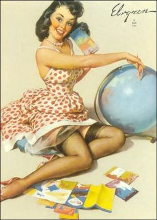 Elvgren's Calendar Pinups (Base Set) card 43 Out of This World
