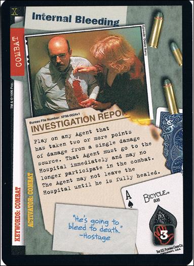 X-Files: Premiere Edition (Base Set) card XF96-0024v1 Internal Bleeding