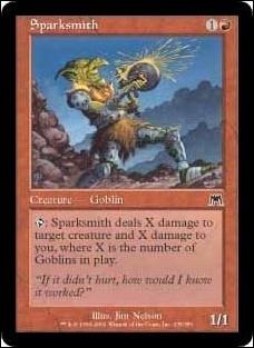 Magic the Gathering: Onslaught (Base Set) card 235 Sparksmith