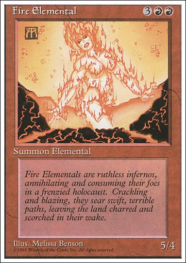 Magic the Gathering: 4th Edition (Base Set) card 191 Fire Elemental