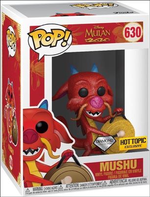 POP! Disney figure 630-B Mushu (Diamond Collection) Hot Topic Exclusive