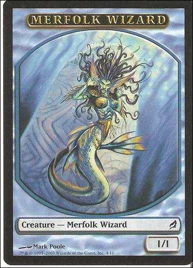 Magic the Gathering: Lorwyn (Token Subset) card 4 Merfolk Wizard