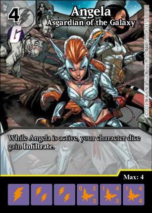 Marvel Dice Masters  Avengers Infinity Gauntlet card 98 Angela: Asgardian of the Galaxy 