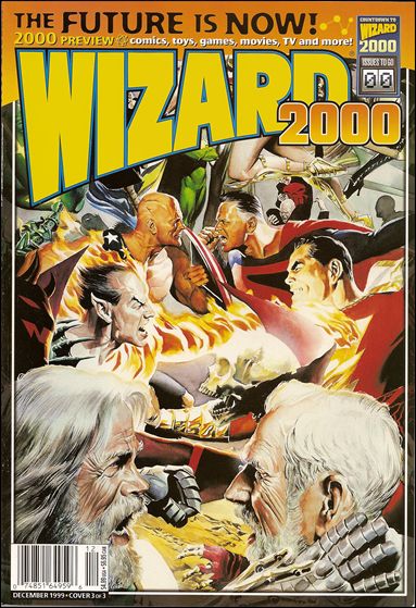 Wizard: The Comics Magazine issue 2000-B Unbagged Alex Ross Kingdom Come vs Earth X Cover