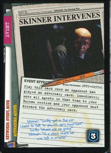 X-Files: 101361 (Base Set) card XF97-0457x1 Skinner Intervenes