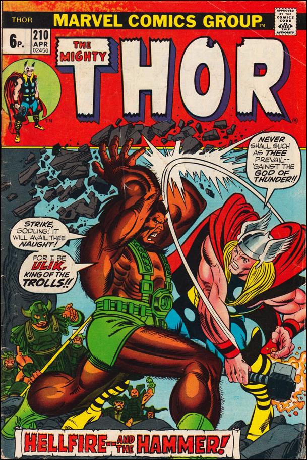 Thor (1966) issue 210-B UK Price Cover