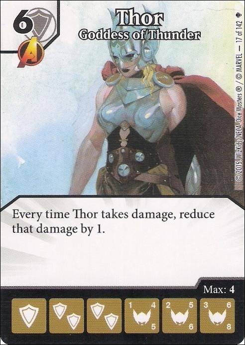 Marvel Dice Masters Age of Ultron  card 17 Thor: Goddess of Thunder