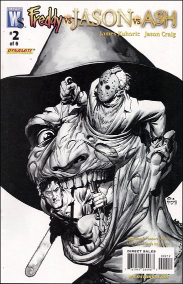 Freddy vs Jason vs Ash (of Army of Darkness) issue 2-B Black & White Cover (2nd Printing)