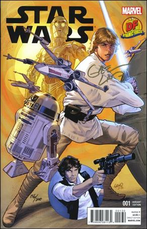 Star Wars (2015) issue 1-QY DF Land Cover (Signed in Gold by G. Land) 1/200