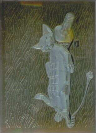 Sorayama II: Chromium Creatures (Base Set) card 55 Contented Cat