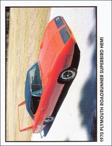 Muscle Cars (Base Set) card 23 1970 Plymouth Roadrunner Superbird Hemi