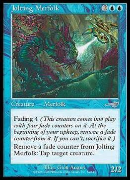 Magic the Gathering: Nemesis (Base Set) card 34 Jolting Merfolk