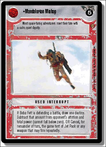 Star Wars: Jabba's Palace Limited (Base Set) card 159 Mandalorian Mishap