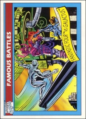 Marvel Universe: Series 1 (Base Set) card 89 Fantastic Four vs Galactus