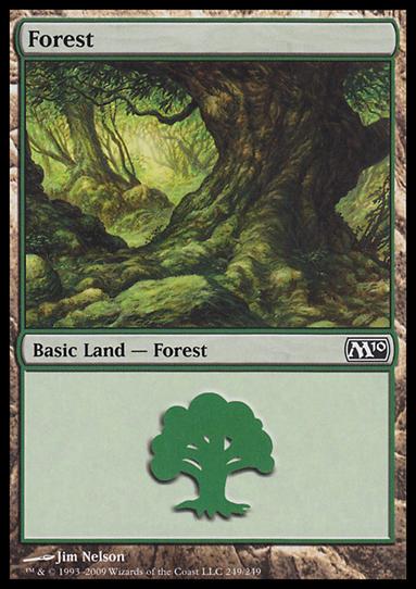 Magic the Gathering: 2010 Core Set (Base Set) card 249 Forest