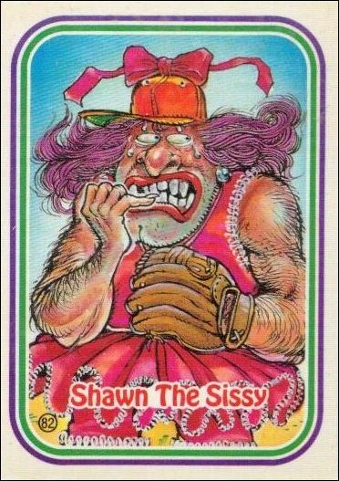 Awsome! All-Stars (Base Set) card 82-B Shawn The Sissy / Puzzle Back