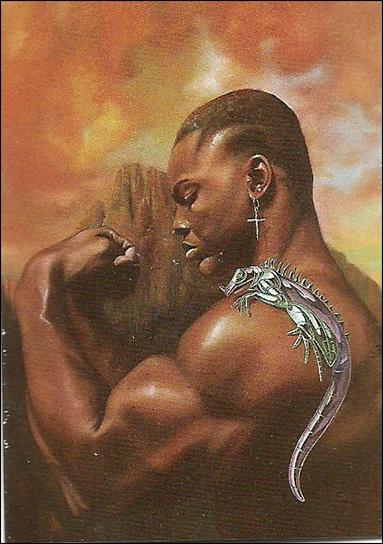 Julie Bell (Tekchrome Subset) card T7 Darryl And The Iguana