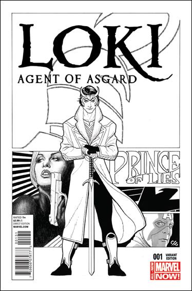 Loki: Agent of Asgard issue 1-C Frank Cho 1:100 Black and White Cover