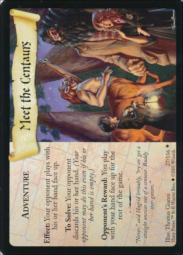 Harry Potter (Base Set) card 27 Meet the Centaurs