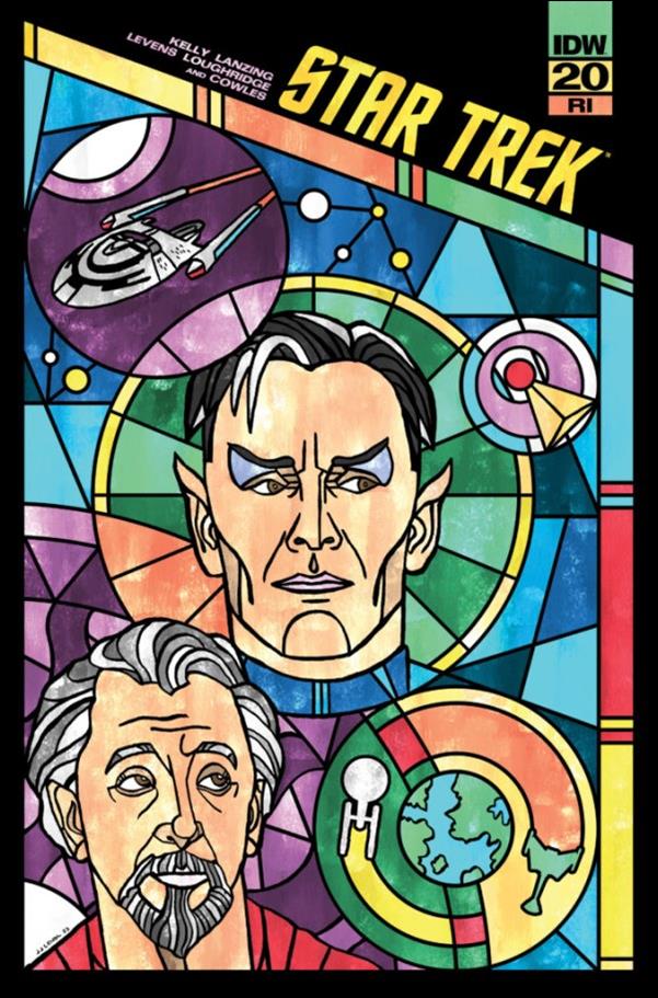 Star Trek (2022) issue 20-C J.J. Lendl 1:10 Stained Glass Connecting Cover