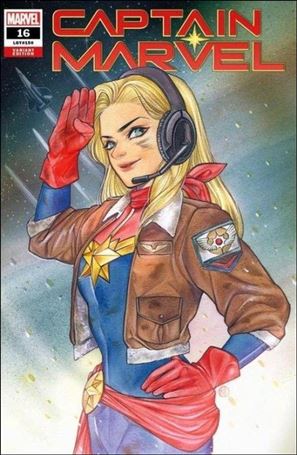 Captain Marvel (2019) issue 16-F Peach Momoko Amorphous Ink Comics Cover 1/3000
